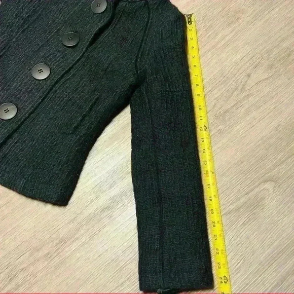 SOIA & KYO ELBOW PADS BLACK TWEED JACKET BLAZER SIZE S - Picture 10 of 10